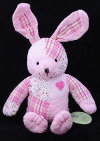 Pottery Barn PATCHWORK Plaid BUNNY RABBIT Plush NEW